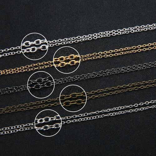5M/lot 2X3mm 3x4mm Silver Gold Color Necklaces Chains Iron Bulk Jewelry O Link Chain for DIY Necklace Bracelet Making Findings