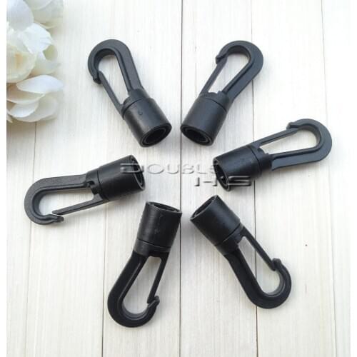 500pcs/lot 47mm Dia.8mm Snap Hook For Ribbon Lanyards Cord Backpack Bags Tag Holder Black