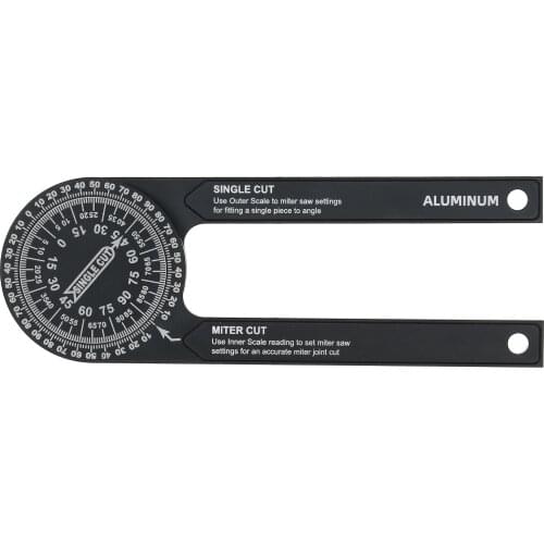 7-inch Miter Saws Protractor Rust Proof Aluminum Alloy Accurate Reading Scales Miter Angle Finder for Carpenters Plumbers