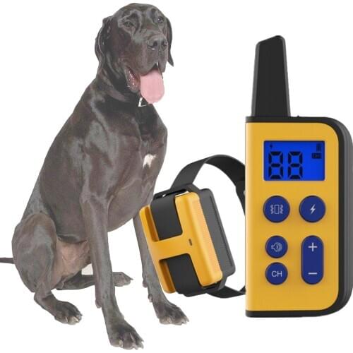 800m Electric Dog Training Collar Shock Remote Dog Anti Bark Device Waterproof Agility Dog Training Equipment With LCD Display