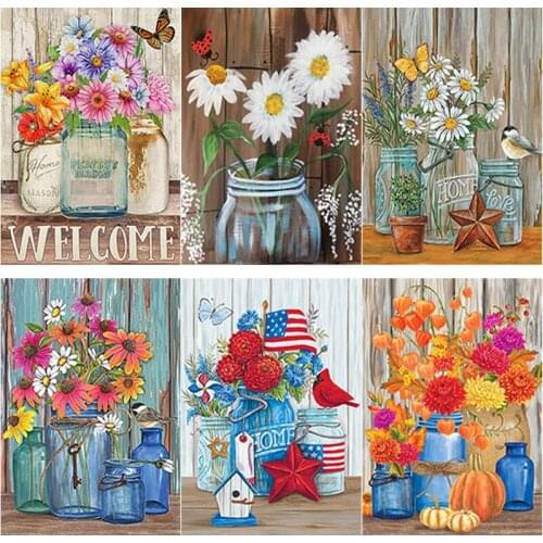 New 5D DIY Landscape Diamond Painting Flower Diamond Embroidery Cross Stitch Full Square Round Drill Home Decor Manual Art Gift