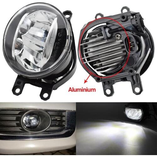 1pair Car LED Fog Light 30W Front Bumper Fog Lamp For Toyota Corolla Matrix Aygo Verso Hilux Fortuner Yaris IQ Previa Estima