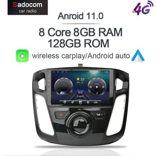 Carplay 8 inch DSP Android 10.0 6G+128GB Car DVD Player 4G LTE Navigation GPS Wifi Stereo Radio For Ford Focus 2 S-Max 2009-2011