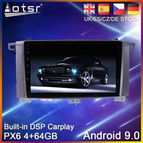Android 9 PX6 Car DVD player GPS Navigation For Toyota Land Cruiser LC100 2002-2007 Auto Radio Stereo Multimedia Player HeadUnit