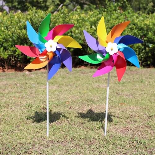 Garden Yard Party Camping 8 Colours DIY Windmill Wind Spinner Ornament Decoration Kids Playground Toy Kindergarten Gifts Unisex
