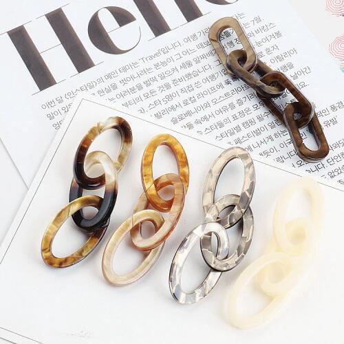 DIY manual accessories, Japan and South Korea harajuku acetate long elliptical grain chain earrings stud earrings materials