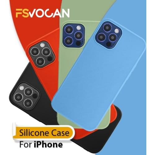 For iPhone Silicone TPU Phone Case For iPhone 11 12 Pro Max 6 6s 7 8 Plus X XR XS Candy Soft Back Cover Colorful ProtectionCapa