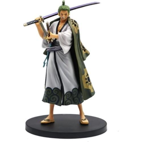 NEW 17cm Anime One Piece Roronoa Zoro New world Straw hat Classic battle PVC Action Figure Collectible Gift Model Toy doll gift