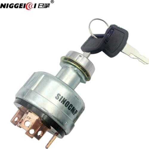 EX200-1 Key Ignition Starter Switch Fit Hitachi Excavator with 6 Pins