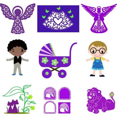 ForeWan Metal Mold Silver New Variety of Attributes Scrapbook Embossed Decorative Craft Stamp Paper Card Mold Ornament