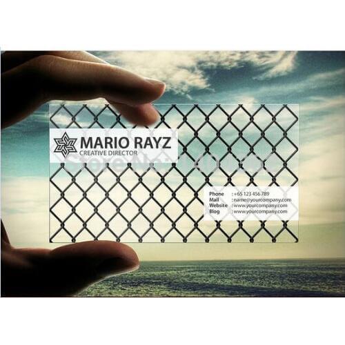Promise on quality,Free design, PVC transparent business card gridding PVC business card,great price N0.2025