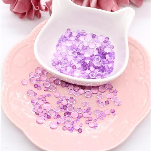 KSCRAFT 350pcs Purple Simulation Dewdrop Waterdrop Droplets Stones for Paper Craft Card Making Decor Accessories Scrapbooking