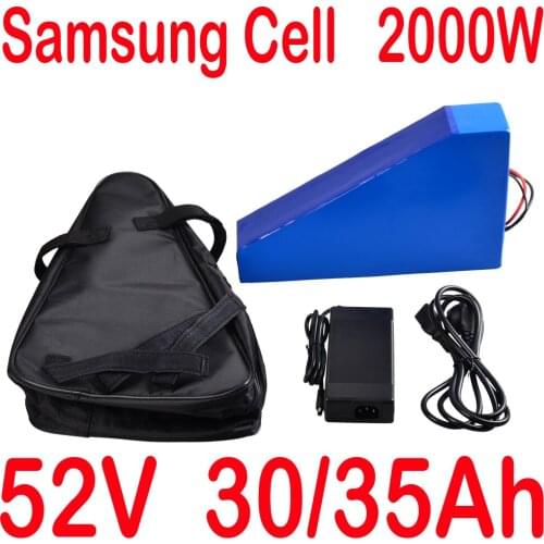 52V 500W 1000W 2000W Ebike Battery 14S 52V 13AH 15AH 18AH 20AH 25AH 30AH 35AH Electric Bike Lithium Battery Use samsung Cell