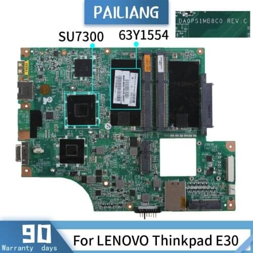 For Lenovo Thinkpad E30 Notebook Mainboard 63Y1554 DA0PS1MB8C0 DDR3 Laptop Motherboard