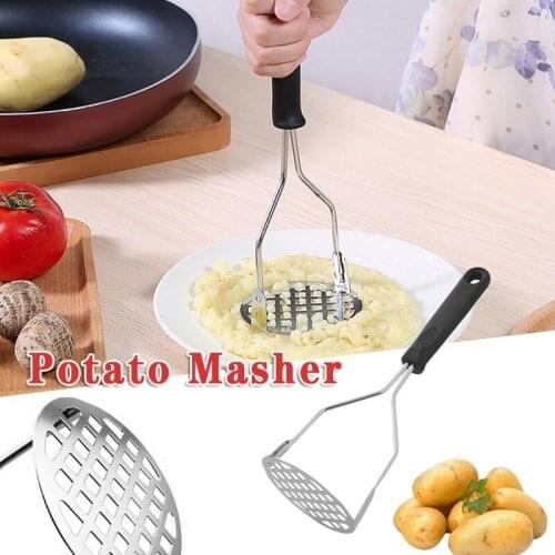 Potato Masher Stainless Steel Potatoes Mud Pressure Mud Machine Fruit Crusher Vegetable Tools Kitchen Garlic Crusher Gadgets
