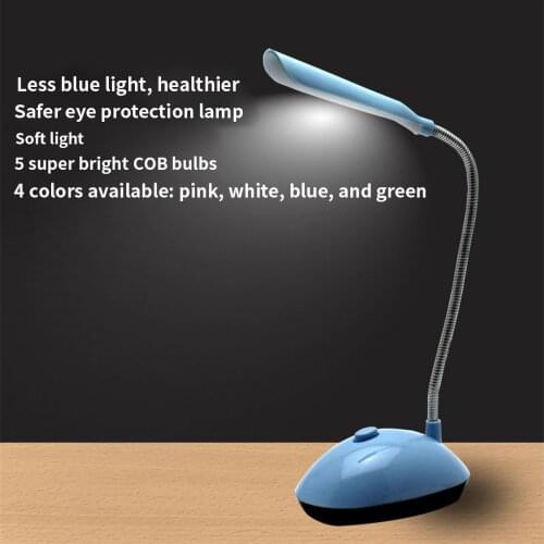 Lamp LED Lamp Table Desk Lamp Reading Lamp Foldable Dimmable AA Battery Powered Table Light 4 LED Portable Lamp Flexo Book Light