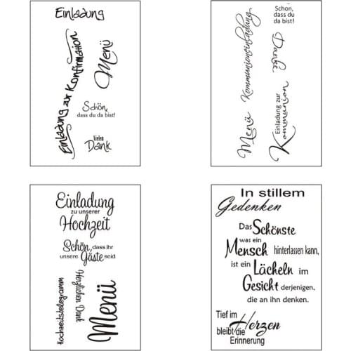 German Alphabet DIY Silicone Clear Stamp Cling Seal Scrapbook Embossing Album Decor