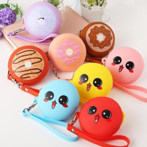NEW Cartoon Silicone Coin Purse Women Key Wallet Coin Bag Phone Cable Data Line Storage Charger Package Bluetooth earphone Bags