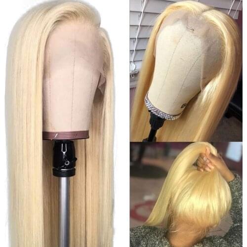 13x4 613 Lace Front Wig Hd 613 Lace Frontal Wig Straight Lace Front Wig Pre Plucked Brazilian Blonde Lace Front Wigs Human Hair
