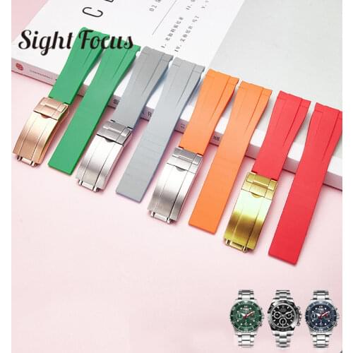 Rubber strap suitable for Rolex Bisani Vida Danma Submariner Black Water Ghost Green Water Ghost Watch Band Accessories