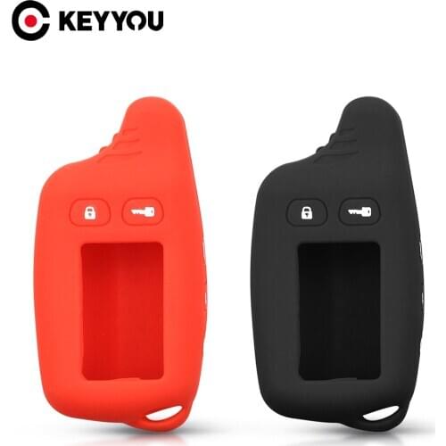 KEYYOU Russian TW9010 Silicone Key Case For Tomahawk TW9010 TW9020 TW9030 TW4000 Two Way Car Burglar Alarm LCD Remote Controller
