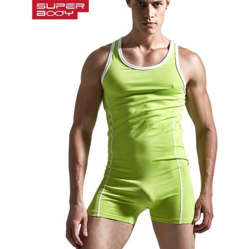 Superbody man sexy shapers tight onesies for men