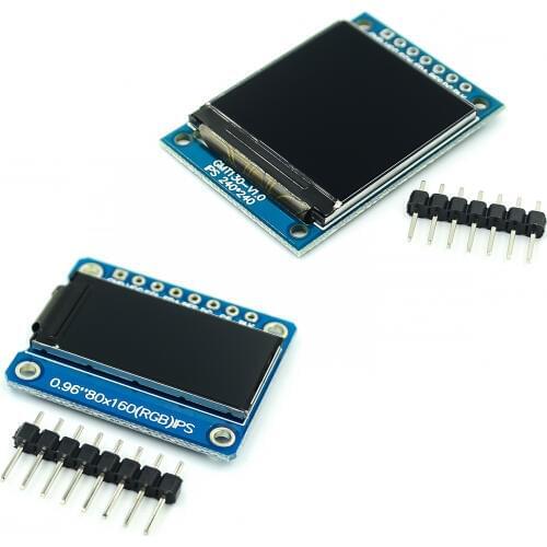 TFT Display 0.96 / 1.3 inch IPS 7P SPI HD 65K Full Color LCD Module ST7735 Drive IC 80*160 (Not OLED) For Arduino