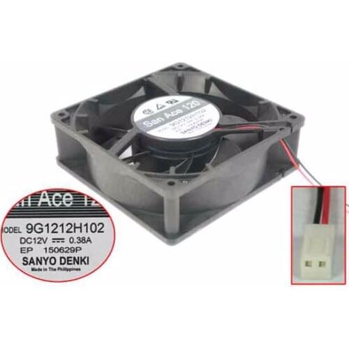Sanyo Denki 9G1212H102 Server Cooling Fan DC 12V 0.38A 120x120x38mm 2-wire