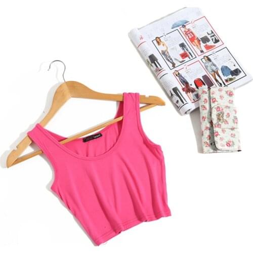 2019 New Sexy Short Tops For Women Deep U Neck Sleeveless T-shirt Super Thin Cami Tops