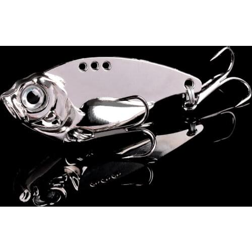 1Pcs Metal VIB Lure 7g 10g 15g 20g Vibration Spoon Lure Fishing Lures Bass Saltwater Winter VIB Sinking Artificial Bait Vib