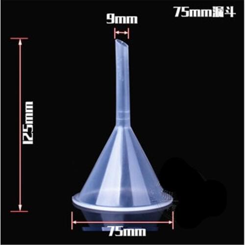 10PCS 75ML Plastic Perfume Diffuser Atomizers Vial Bottle Liquid Filling Small Clear Funnel Long Neck