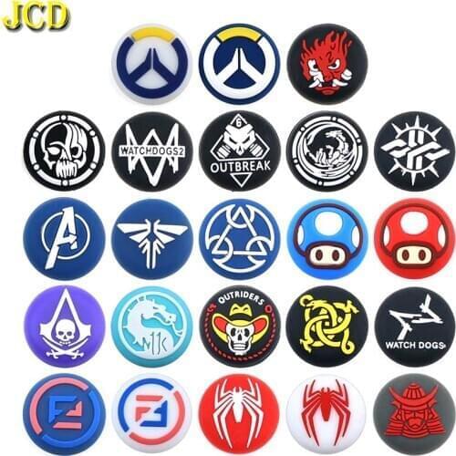 JCD 2PCS Silicone Analog Thumb Stick Grip Cap Cover For PS3 PS4 Pro Slim PS5 Xbox one / 360 / Series X Switch Pro Controllers