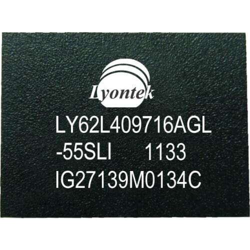 5pcs New Original LY62L409716AGL-55SLI 32M High Speed SRAM 8M x 8 / 4M x 16 BGA(48) 55ns 2.7 to 3.6V -40 ~ 85°C