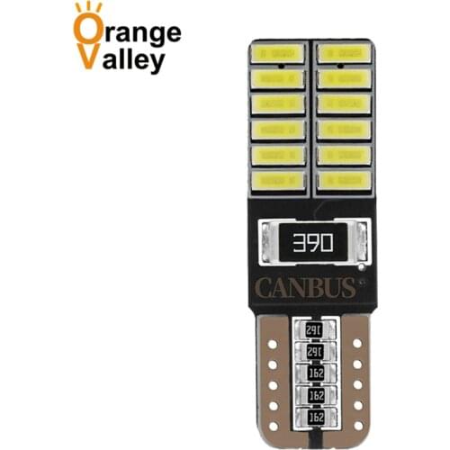 500PCS Super Bright T10 LED 194 501 W5W 24 SMD 4014 Canbus Error Free Car Interior Lights Auto Clearance Lamps DC 12V