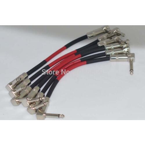 6-PACK 6" Right Angle 1/4 Mono Guitar Effect Pedal Board Cable Patch Cord New LANDTONE