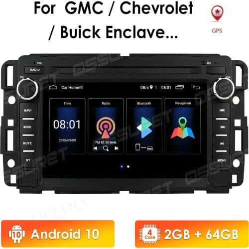 7 Inch 2 Din Android 10 Car Radio GPS for Chevrolet Silverado Tahoe Monte GMC Yukon 3 Denali Acadia Multimedia Player 64 ROM FM