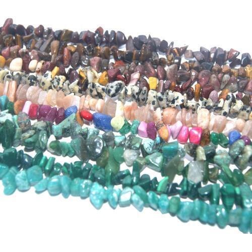 3-5MM Natural Stone Irregular Shape Freeform Chip Bead Tiger Eye Amethysts Agates Lapis lazuli For Jewelry Making DIY Necklace