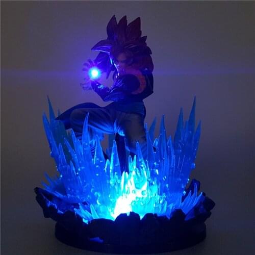 Dragon Ball Z Action Figure Gogeta Super Saiyan 4 Power Effect DIY LED light Set Toy Dragon Ball Super Gogeta Goku Vegeta Model
