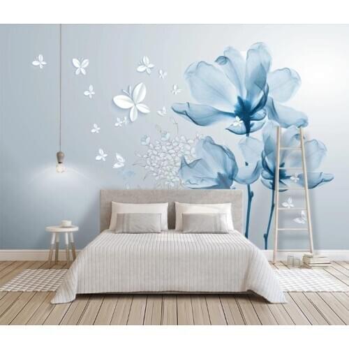 Elegant And romantic Flower Custom 3D Photo Wallpaper Wall Covering Mural Bedroom background wall Background Wallpapers