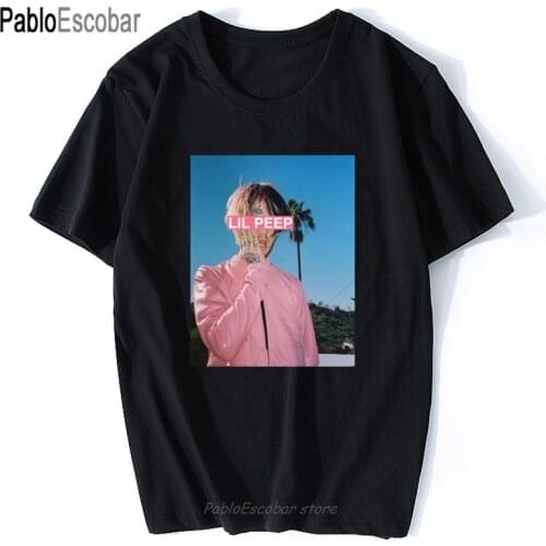 Hip Hop Man Lil Peep T Shirt Quality Comfortable Cotton T-Shirt Streetwear Hip Hop O-Neck Tees Tops Vintage Aesthetic Clothes