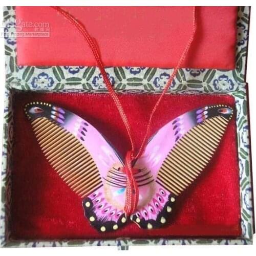 Geade spun gold wood big pink butterfly a good gift for business or 2019 Guaranteed 100% high