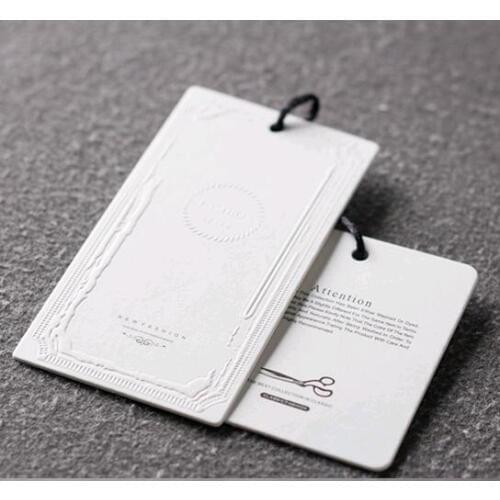 Customized emboss sewing luggage tags for clothes price hang tags for clothing tags for bags Jewelry/Necklace/Earrings/Rings