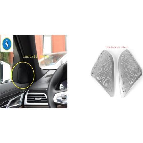 Interior Refit Kit Pillar A Front Speaker Audio Loudspeaker Sound Decoration Cover Trim For BMW 7 Series G11 G12 2016 - 2020
