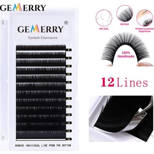 Russian 25mm Mixed Individual Eyelash For Extension Natural Soft Faux Cils Handmade Korea Silk Mink Lash Supplies False Lashes