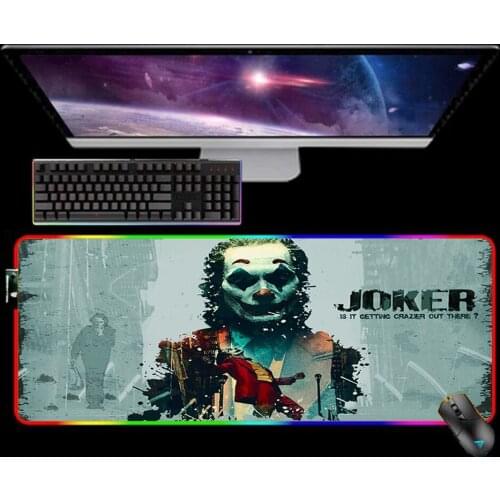 RGB Mouse Pad 35x60 Joker Laptop Gaming Accessiores XXL Mousepad Tapis De Souris Mause Pad Rubber No-slip with Backlit Mausepad