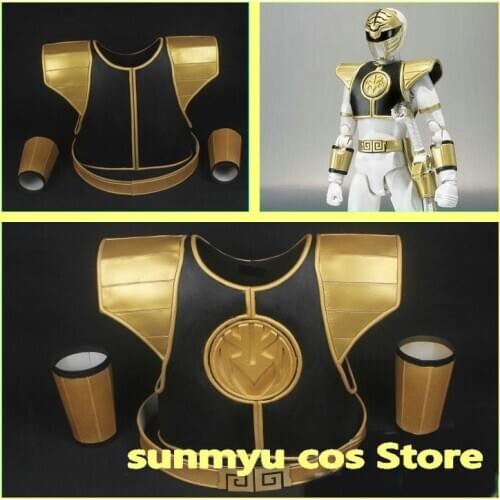 Kyoryu Sentai Zyuranger White EVA vest wristers belt Cosplay Costume custom