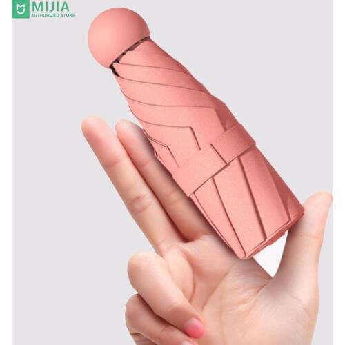 Xiaomi Zuodu mini Umbrella Sunshade UPE 50+ Anti-UV Capsule Umbrella Portable Folding Windproof with 6 Ribs Vinyl Sunscreen