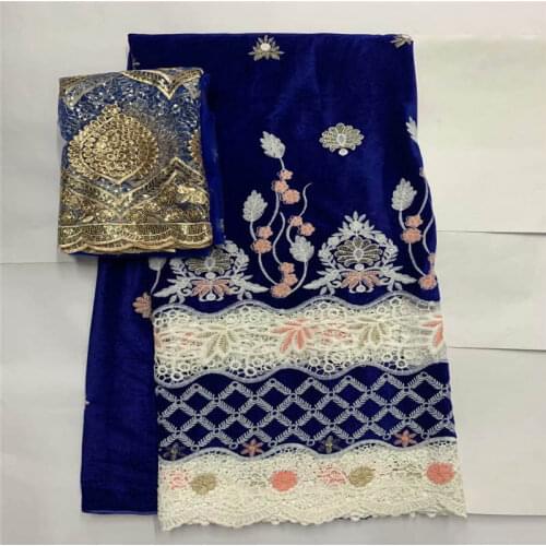Fashion High Quality Embroidered Printed Velvet Fabric 7Yards For Ladies To Wear Soft And Comfortable Velvet Silk Fabric!LXF9951