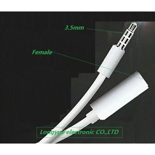 20pcs/lot New coming Jack 3.5mm Male to female Audio Extension Cable (1M Extended) for iphone 3 4 4s 5 5s 5c 6 6 plus Headphone