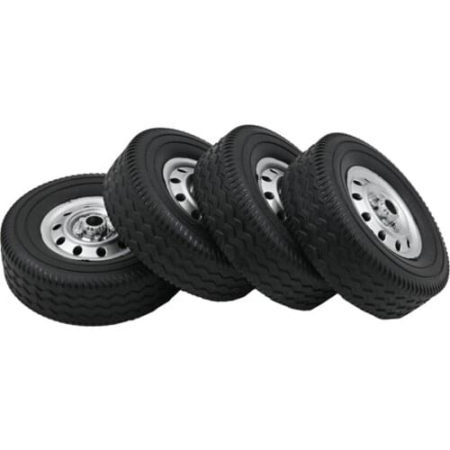 4 Piece Simulation Upgrade Rubber Tires 2.2 Inch Wheel Rim for Car WPL D12